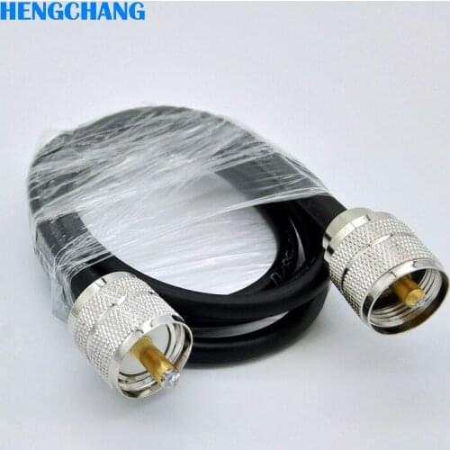 100CM UHF male plug PL259 SL16 male to SL16 male plug RF Pigtail Jumper Coaxial Cable RG58 1pcs