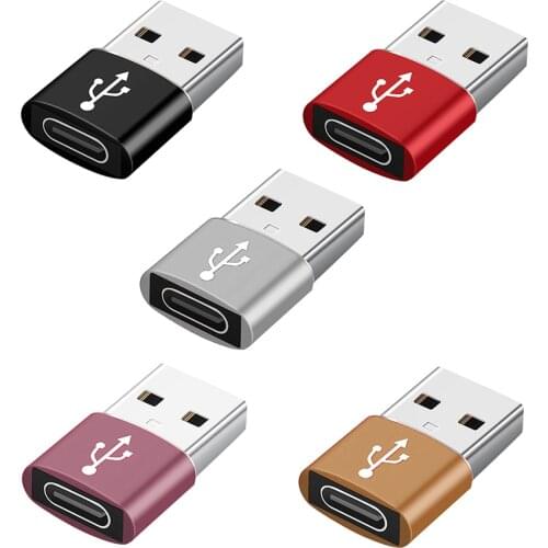 2pcs USB 3.1 Type C Female to USB 3.0 A Male Adapter Support Data Sync Transfer Charging Mobile Phone Accessories