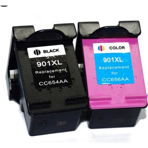 2pk 901XL for HP 901 HP901 XL replacement Ink Cartridge for HP Officejet 4500 J4500 J4540 J4550 J4580 J4640 J4680 printer