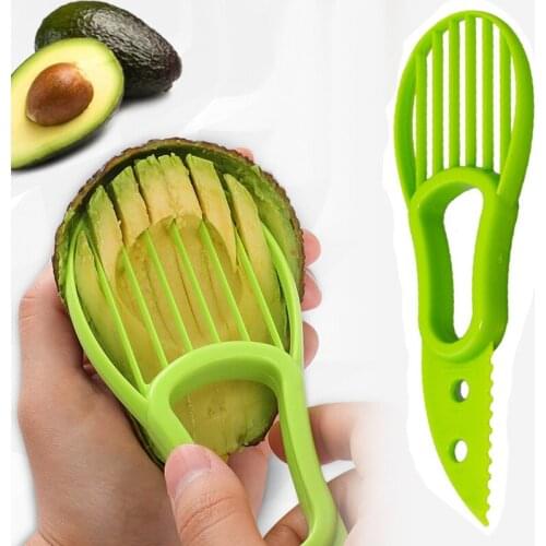 3 In 1 Plastic Fruit Knife Avocado Shea Corer Butter Fruit Peeler Cutter Pulp Separator Home Kitchen Vegetables Tools Gargets