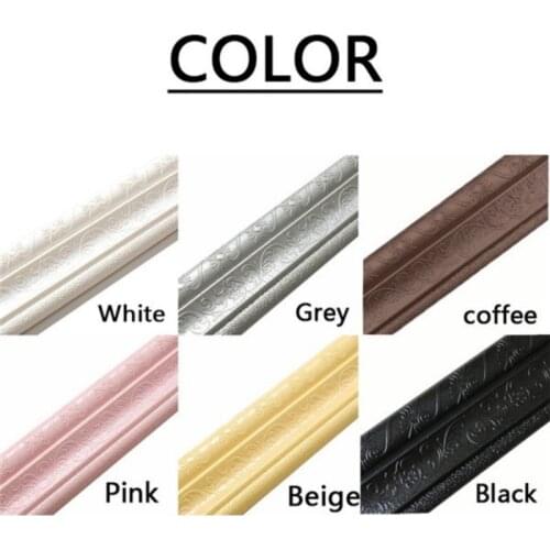 3d Stereo Self-adhesive Waterproof Skirting Line Waist Line Stickers Home Decoration Ceiling Corner Line Edge Banding