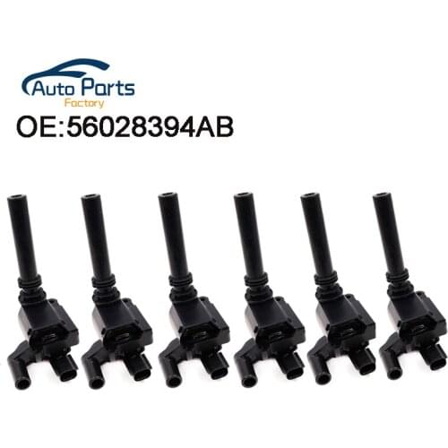 6 PCS Ignition Coil For Chrysler 300 Dodge Durango Magnum Ram1500 Ram2500 Ram3500 Jeep Grand Cherokee 56028394AD 56028394AB