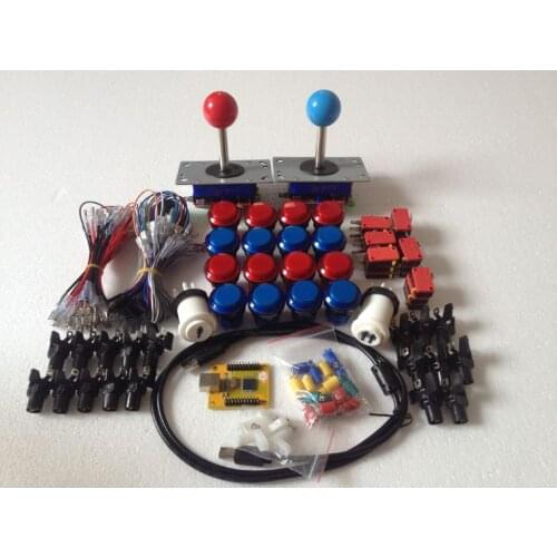 Arcade parts Bundles kit With Joystick,chrome Pushbutton,Microswitch,2 player USB to Jamma Build Up Arcade Machine By Yourself