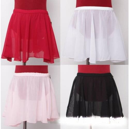 Ballet Dance Skirt For Girls Children Chiffon Pure Color Practice Leotard Dance Dress Wrap Skirt Ballet Tutu Skirt Dancing Dress