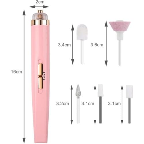 Electric Nail Drills Machine Set USB Rechargeable Professional Uv LED Gel Remover Nail Grinding Manicure Pedicure Nail Drill Pen