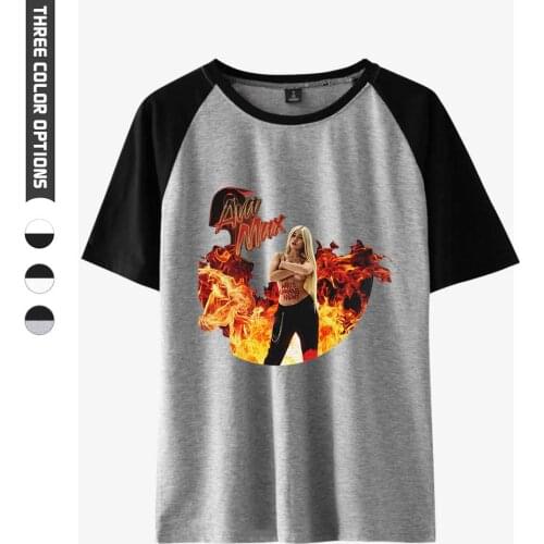 Ava Max Men Women T-shirt Tops Patchwork Tshirt Fitted Soft Tee Shirt Clothes Fashion O-Neck Cotton T-Shirt Hip-Hop Casual Tee