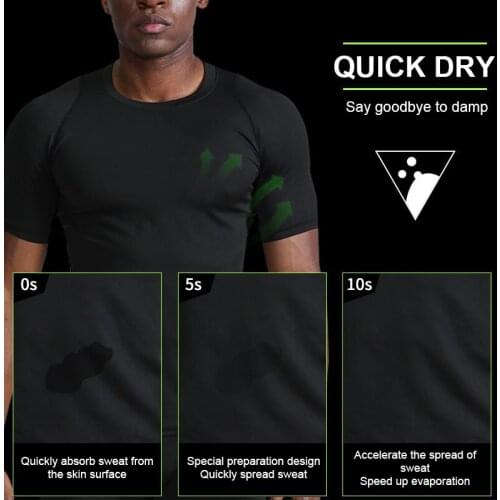 New Male Sports T-Shirt Short Sleeve Solid Color Sportswear Short-Sleeved T-Shirt Workout Clothes Fitness Sports MenS T-Shirt