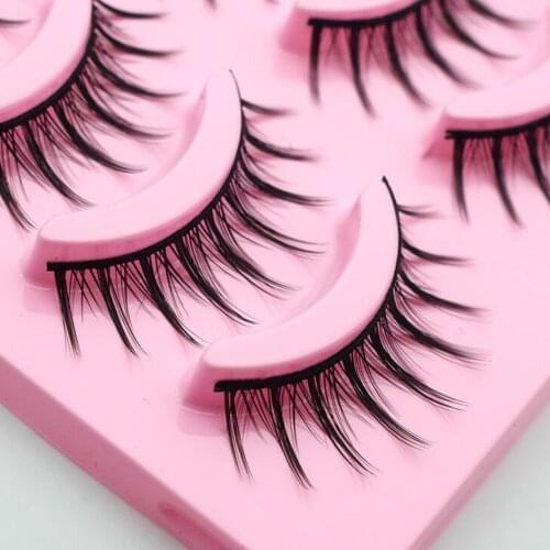 Hot Fashion black Eyelashes Cosplay Makeup Natural Long Eyelashes Extension Cross Strip False Eye Lashes Beauty Makeup Tools