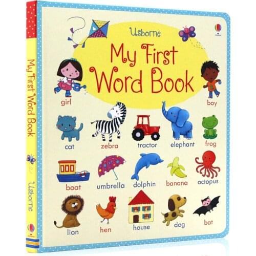 Usborne English picture book board book My first word book English dictionary for baby and kids early education 20 pages