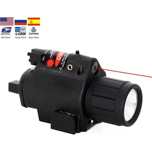 Combo Pistol Gun Light Hunting Camping Gun lighting weapon Flashlight tactical led flashlight with red laser sight Rifle
