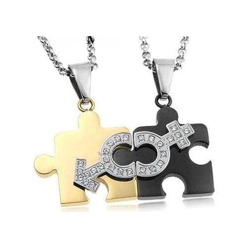 Korean Couple Necklace Titanium Necklaces Pendants Cute Necklaces For Couples Matching Necklaces For Couples GX417