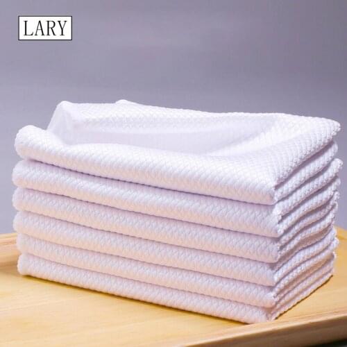 LARY Efficient Mirror Cleaning Cloth Without Leaving Water Mark Glass Car Wiping Rags Fish Scale Wipe Dish Cleaning Towel