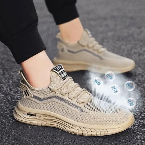 Summer Mens Personality Youth Simple Fashion Trend All-match Casual Shoes Comfortable Breathable Mesh Sports Shoes Mens Shoes