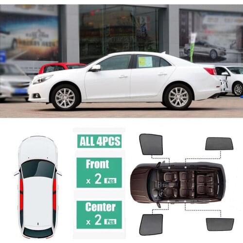Side Windows Magnetic Sun Shade UV Protection Ray Blocking Mesh Visor Fit For Chevrolet Malibu 2012-2015