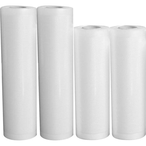 Nylon PE Material 4 Rolls 20M Vacuum Sealer Roll Food Seal Bag Cuttable Food Saver Bag - 2pcs 28*500cm And 2pcs 20*500cm