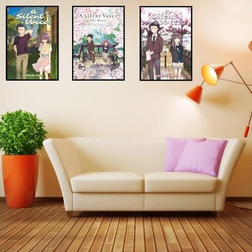 A Silent Voice posters/A Silent VoiceThe Shape Of Voice Poster Clear Image White Coated Paper home Decoration / japan Cartoon
