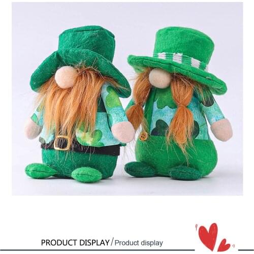 Gnome Plush Doll St. Patricks Day Faceless Green Clover Gnomes Doll Irish Day Party Decorations Saint Patricks Day Gifts d7