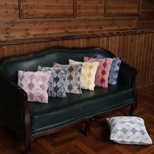 Pillowcase Plush Cushion Cover Decorative Pillows Covers Softness And Comfort Plaid Home Pillow Case Decoration For Living Room