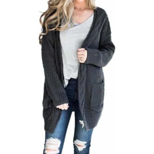 Casual Plus Size Knitted Womens Sweater Cardigans Female Warm Autumn Winter Coat 2021 Oversize Long Sleeve Open Stitch Clothes