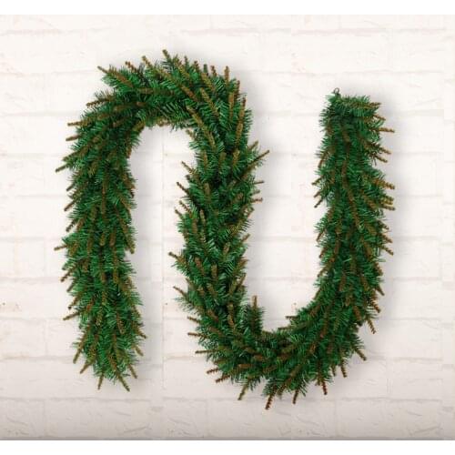 2.7m Christmas garland green with yellow branches no/ with light decoration Christmas ornaments Christmas decorations for home