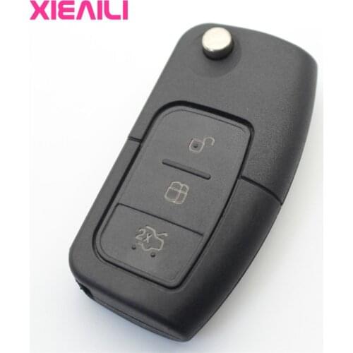 XIEAILI 20Pcs OEM 3Button Flip Folding Remote Key Case Shell For Ford Focus/Mondeo Key Fob Case S463