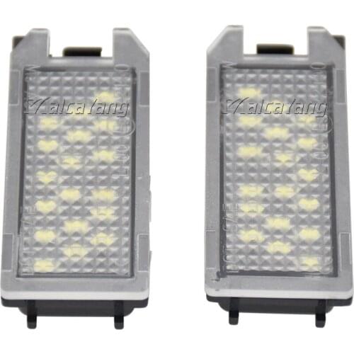 2pcs For Jeep Grand Cherokee Compass Patriot Fiat 500 Dodge Maserati 2017-2020 LED License Plate Lights SMD White Rear Tail Lamp