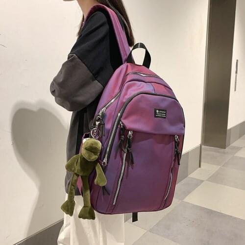 High Quality Womens Backpack Nylon Schoolbag for Teenage Girls New College Student Book Rucksack Mochila Female School Bag