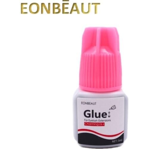 1Bottle EONBEAUT New Label Eyelash Extension Glue Charming Type 8-10s Fast Drying Glue Pink Cap Individual Makeup Tools