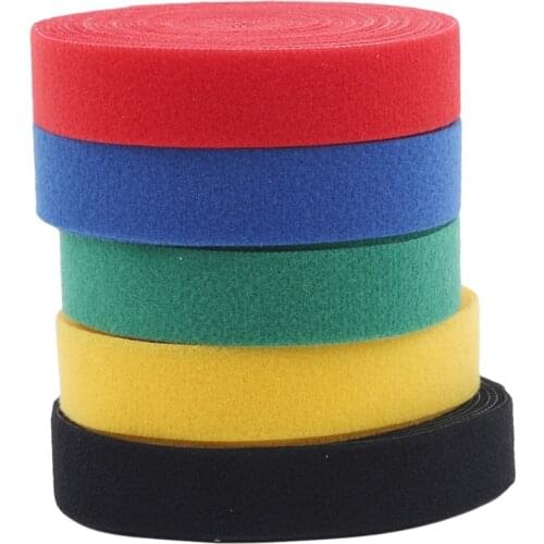 1 Roll 2cm*5m Color Magical Glue Self-adhesive Tape Strap Hoop Loop Strap Closure Tape Scratch Roll Fastening Tape