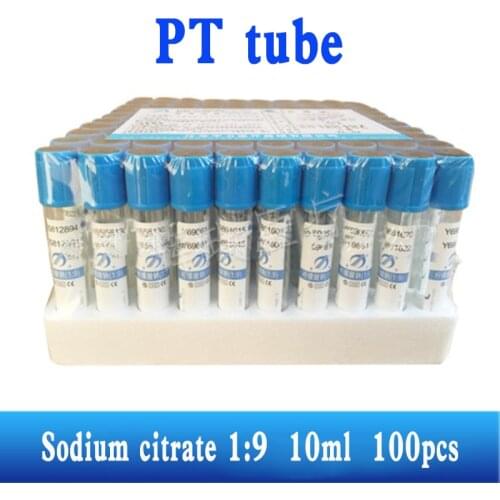 100pcs PT tube disposable Sodium citrate 1:9 10ml