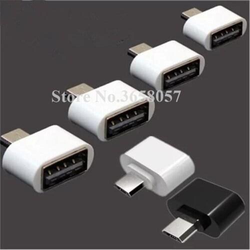 1000pcs mini Micro USB OTG to USB 2.0 Mini OTG Adapter Compatible for Samsung Android Tablet White black