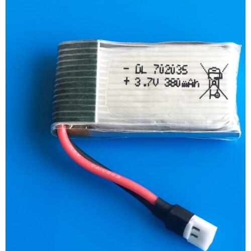3.7V 380mAh 20C Lipo Rechargeable Battery 702035 For Hubsan H107 H6C RC Quadcopter Helicopters RC Drone Parts