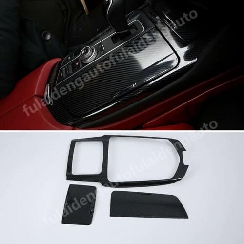 3pcs For Maserati Levante 2016-2020 ABS Carbon Fiber Interior Console Gear Shift Panel Trim Auto accessories