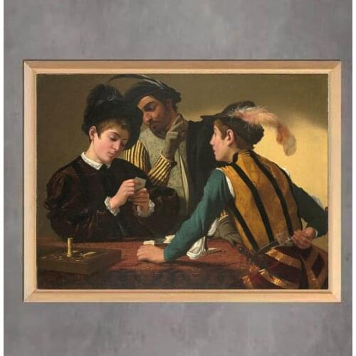 Famous Painting"The Cardsharps"5D DIY Diamond Painting Full Square Round Diamond Embroidery Mosaic Cross Stitch Kit Home Decor