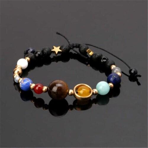 The Galaxy The Eight Planets Bracelet Eight Universe Planet Guardian Bracelets Star Galaxy Solar Cuff Bangle