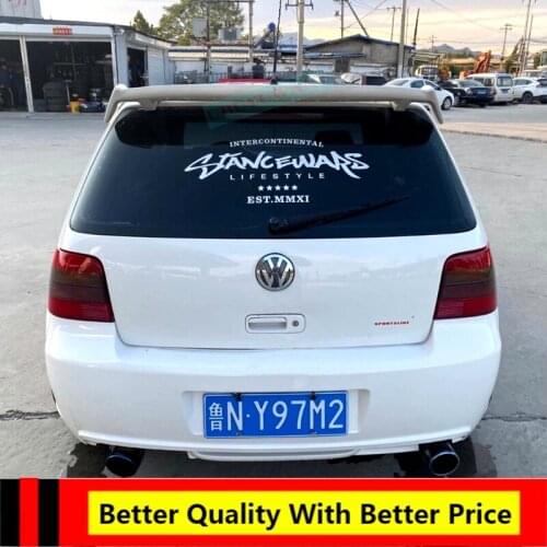 EPFBSQP Rear Roof Lip Spoiler For 99-06 VW Golf 4 MK4 R32 Hatchback Spoiler ABS Plastic Gloosy Black Car Tail Wing Decoration