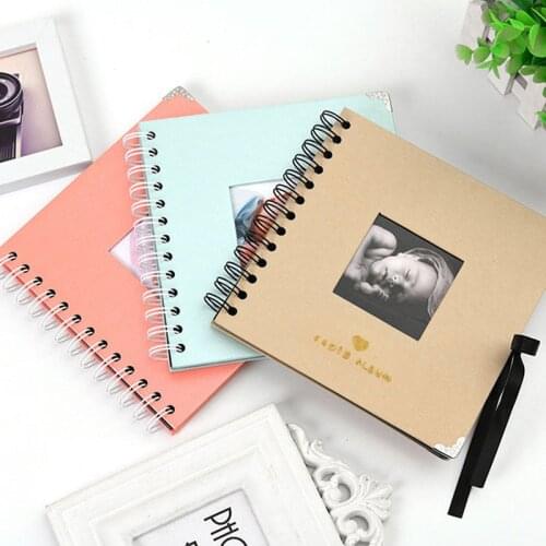 40 Pages Photo Albums Kraft Paper Picture Album for Kids DIY Photoalbum Creative Photograph Albums Scrapbooking