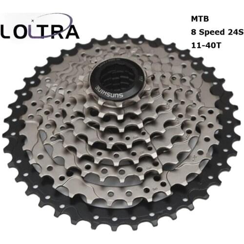 LOLTRA 8 Speed 24s Cassette 11-40 T Wide Ratio Freewheel Mountain Bike MTB Bicycle Cassette Flywheel Sprocket