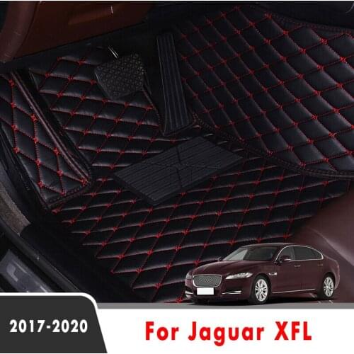 Car Floor Mats For Jaguar XFL 2020 2019 2017 Artificial Leather Carpets Custom Auto Styling Foot Pads Car Accessories Interior