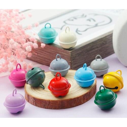 22mm Beautiful Jingle Bells Christmas Party Decoration Pendants Loose Beads DIY Crafts Christmas Tree Bells Handmade Accessories