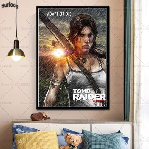 Tomb Raider Lara Croft Posters and Prints Wall Art Pictures Poster Canvas Painting for Home Decoration