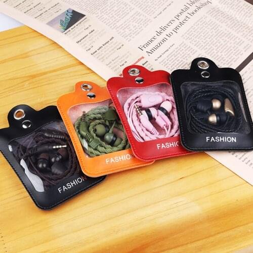 3.5mm Braided Microphone Headset Wired Earphone In-Ear Headsets MP3 Laptop Bracelet Headphone for Samsung IPhone Huawei Xiaomi