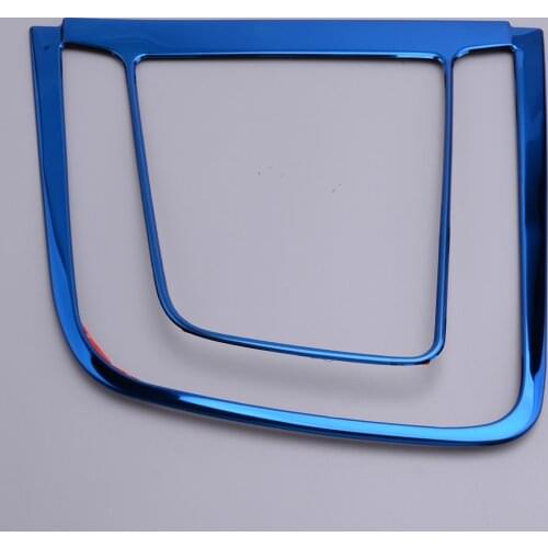 Blue Stainless Steel Blue LHD Inner Gear Shift Frame Cover Trim Decoration Car Fit for Hyundai Elantra 2017 2018 2019 2020