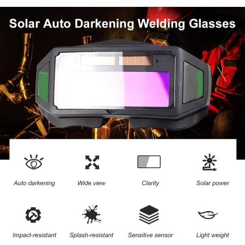 Solar Auto Darkening Welding Glasses Welding Safety Protective Glasses Welder Eye Protection Glasses Anti-Glare Anti-Fog