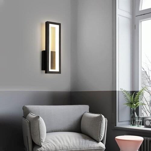 Modern LED Wall Sconce 16W Nordic Simple Metal Indoor Decoration Wall Light Fixture For Living Room Bedroom Cafe Restaurant