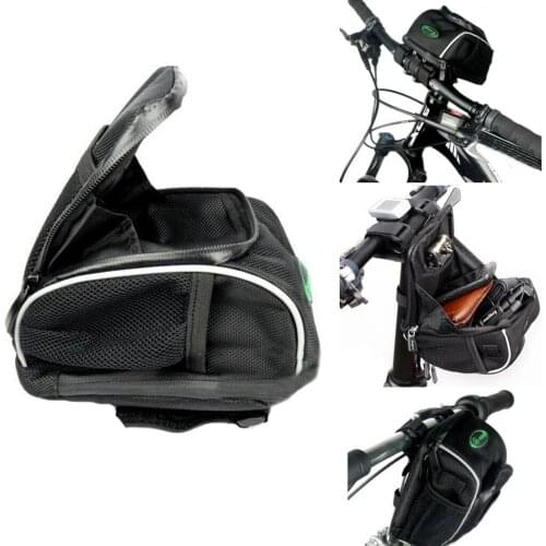Bicycle Bag, Front Waterproof Zipper Handle Bag, Durable Multifunctional Storage Bag, Front Rack Bag, Riding Equipment