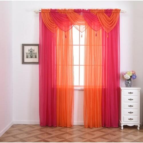 Voile Curtain Swags All Colours Pelmet Valance Net Curtains Voile Swag