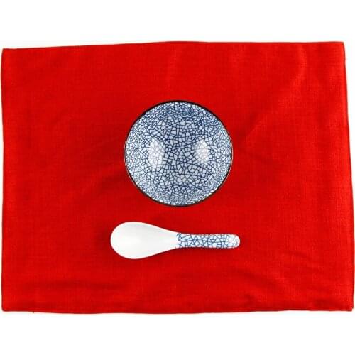 High quality Slub cotton linen fabric placemat insulation mat dining table mat coffee table Napkin decoration