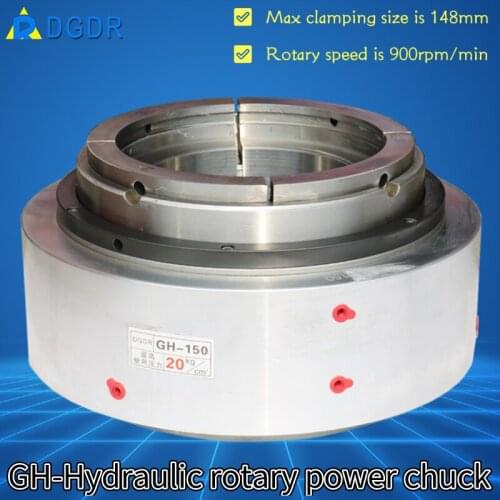 High speed pneumatic chuck GH - 150 CNC automatic punching machine oil pressure chuck long hole hollow hydraulic chuck
