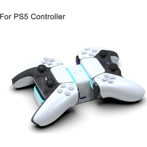 For PS5 Gamepad Charger Dual USB Fast Charging Dock Station Stand with USB Output for PlayStation 5 DualSense Accessories